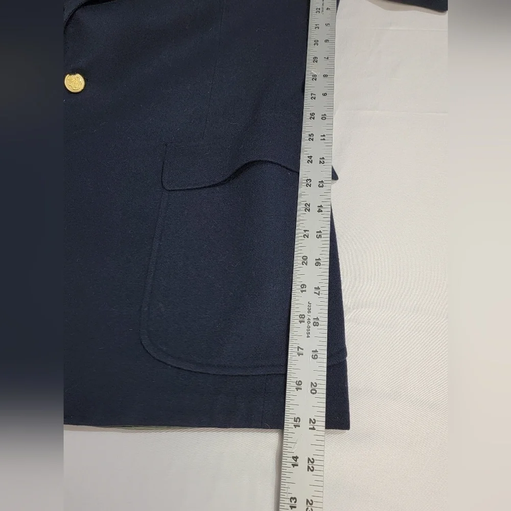 Cricketeer Wool Sport Coat/Classic Navy Blazer with Gold Buttons Mens Size 44